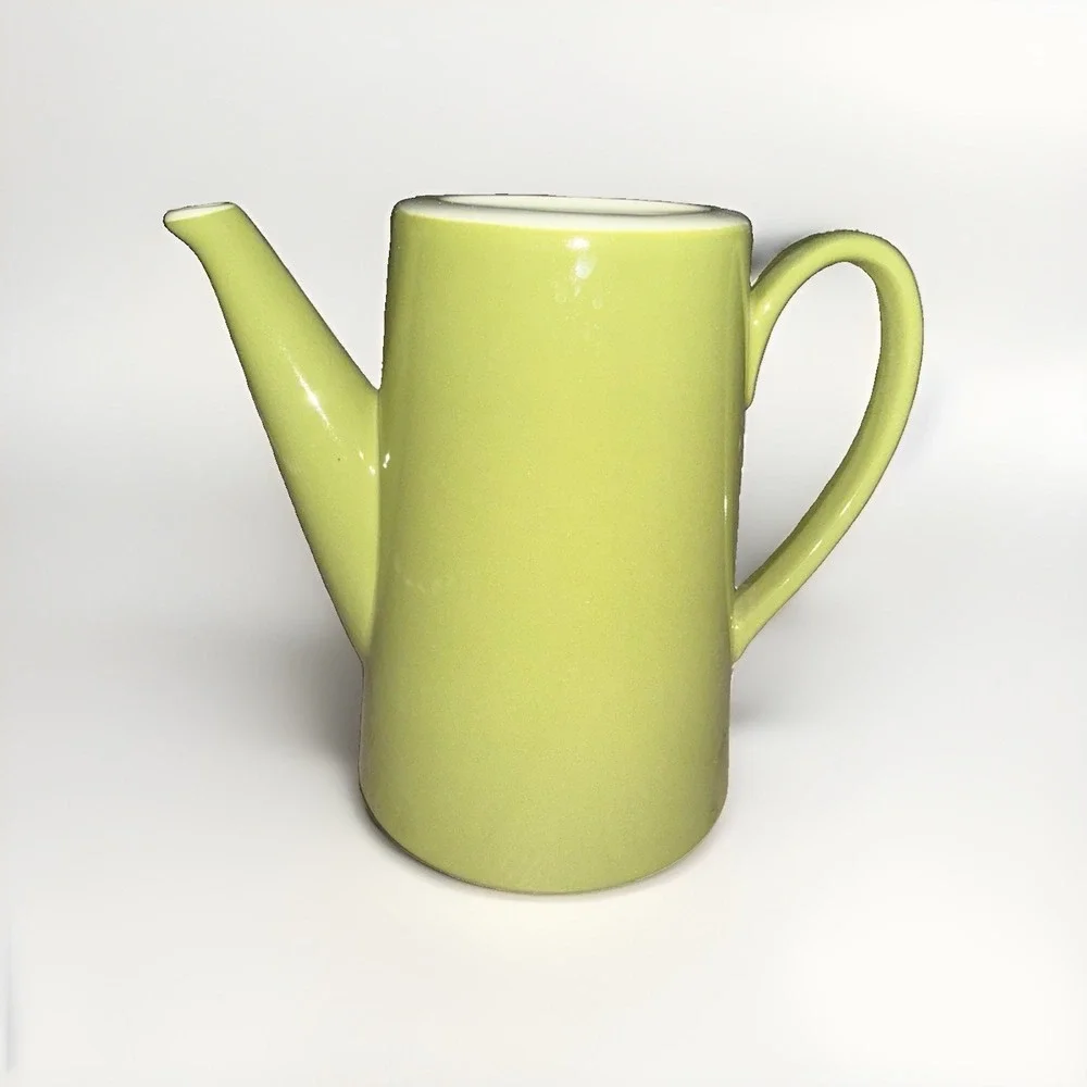 Vintage 1960s Royal China USA Ironstone Olive Green Coffee Pot 4 Cup MCM NO LID